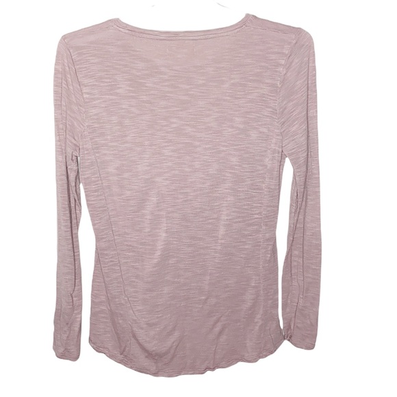 Madewell anthem forward seam long sleeve t-shirt in ash stone pink size S - Picture 3 of 9